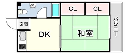 多聞コーポラスの間取り画像