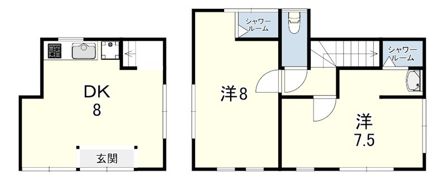 南鈴原テラスハウスの間取り画像