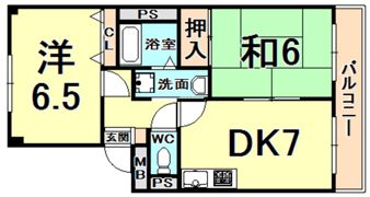 サカタハイツの間取り画像