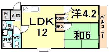 フェリエ甲子園の間取り画像