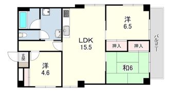 仁川グリーンハイツの間取り画像
