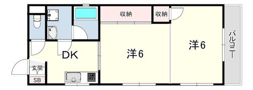 寺井マンションの間取り画像