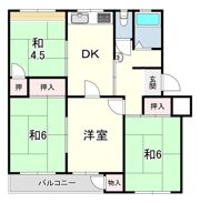 渦ヶ森コーポ7号棟の間取り画像