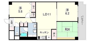 ドルミハイツ垂水A棟の間取り画像