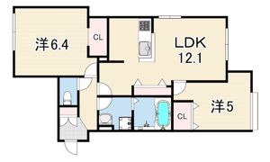 （仮称）尼崎市東園田町3丁目共同住宅の間取り画像