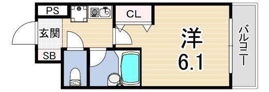 エスリード三宮フラワーロードの間取り画像