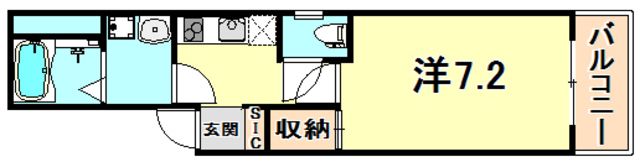 シャンティ神戸三宮の間取り画像
