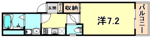 シャンティ神戸三宮の間取り画像