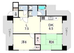 ライオンズマンション六甲口の間取り画像