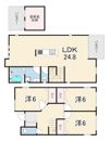 大屋町戸建 西側の間取り画像