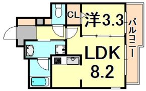 PINO甲東園の間取り画像