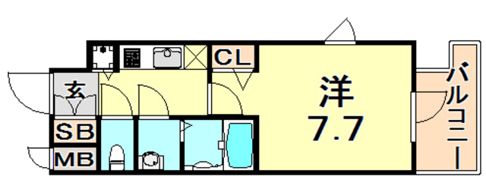 アドバンス三宮グルーブの間取り画像