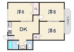 ベルク園田の間取り画像