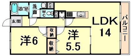 セビーヌ武庫之荘参番館の間取り画像