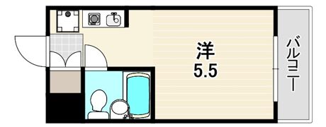 ライオンズマンション三宮の間取り画像