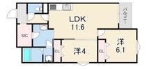 REGIES立花駅前の間取り画像