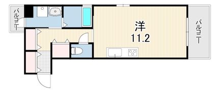 甲子園口マンション雅園荘の間取り画像