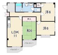梅ノ谷フラットの間取り画像