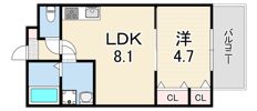 レクエルド東園田の間取り画像