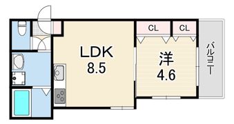 レクエルド東園田の間取り画像