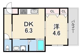 レクエルド東園田の間取り画像
