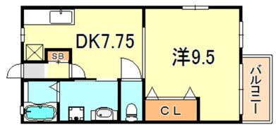 マンションギュゼール2の間取り画像
