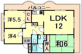 エバーグレイス西宮の間取り画像
