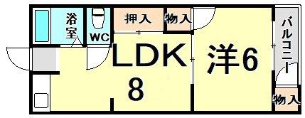 西伊丹マンションの間取り画像