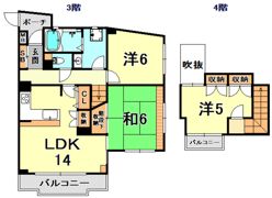ハイム北野1の間取り画像