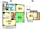ハイム北野1の間取り画像