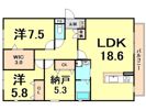クライネ フェルトの間取り画像
