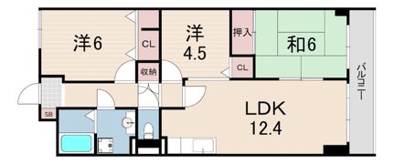 フロール園田の間取り画像