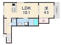 T-SQUARE摂津本山の間取り画像