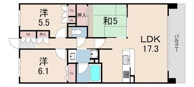 ジオ甲子園口ノーヴの間取り画像