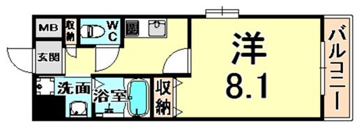 DOLCE VITA 武庫之荘の間取り画像