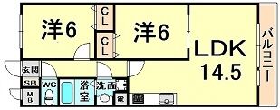 ウィズプレジール若王寺の間取り画像