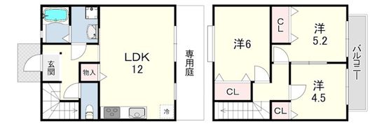 サンパティーク御願塚の間取り画像