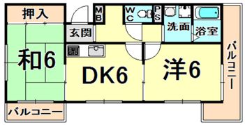 ファムール武庫之荘の間取り画像