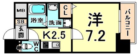フラシア東難波の間取り画像