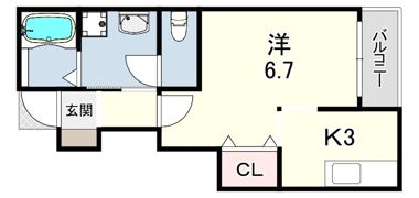 エターナルシー舞子坂の間取り画像