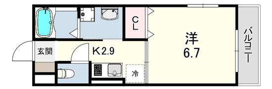 S APT.新長田A棟の間取り画像