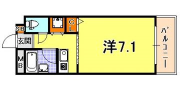 西灘駅前ハイツの間取り画像