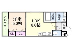 フジパレス阪急塚口ウエスト2番館の間取り画像