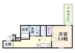 フジパレス阪急塚口ウエスト2番館の間取り画像
