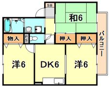 ヴェールハイム霞ヶ丘の間取り画像
