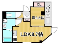 ERCITY’S下山手の間取り画像
