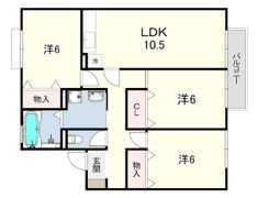 セジュール甲風園の間取り画像