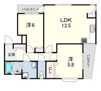 芦屋ニューコーポ1番館の間取り画像