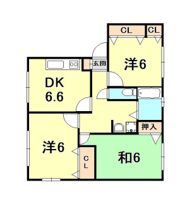 リビング川西の間取り画像