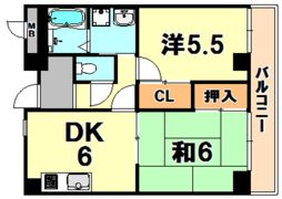 グランドハイツ岸本の間取り画像
